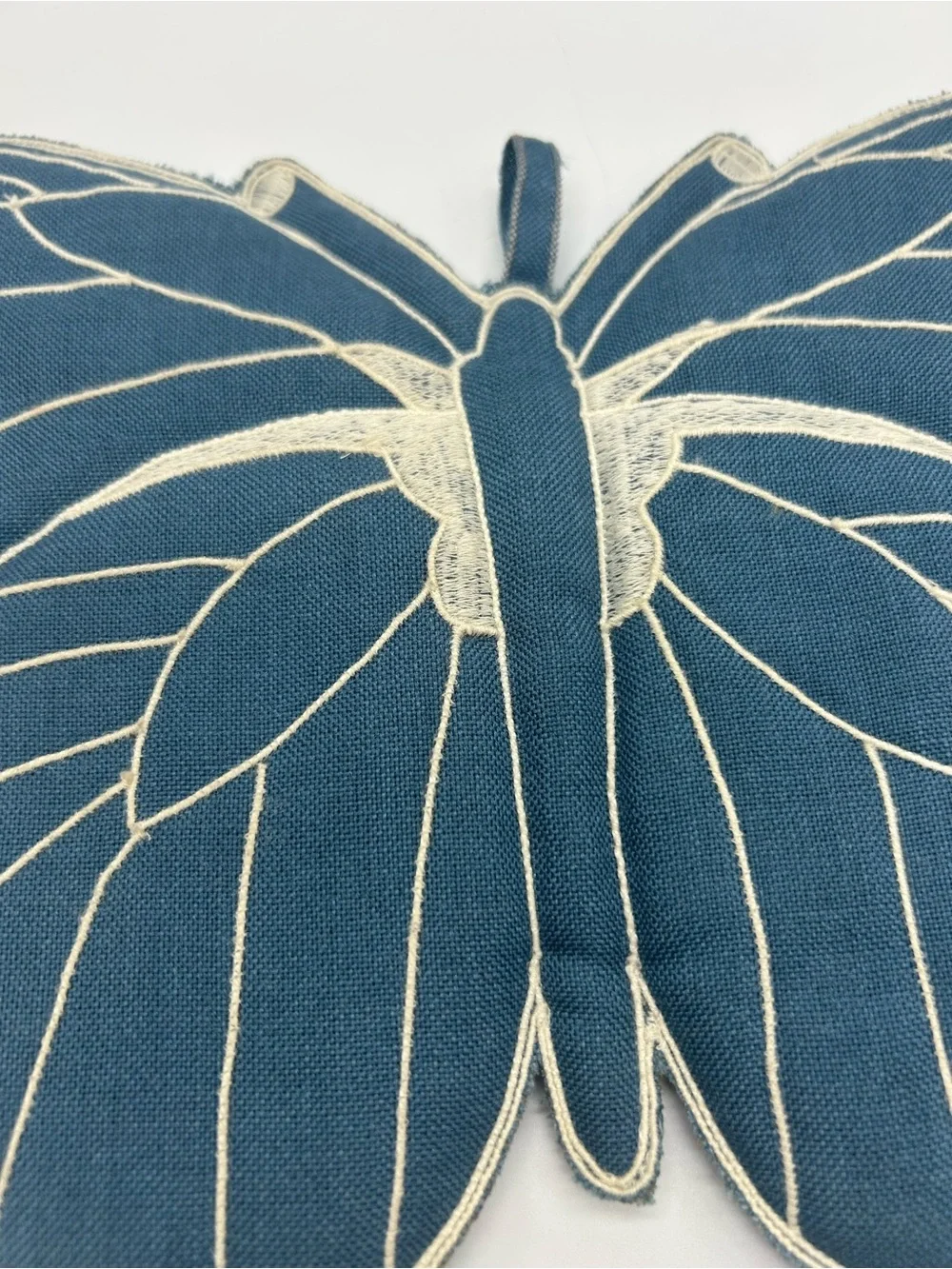 Vintage Neiman Marcus Butterfly Hot Pad Pot Holder Blue